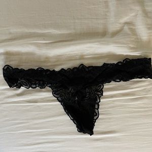 Black Lace Thong